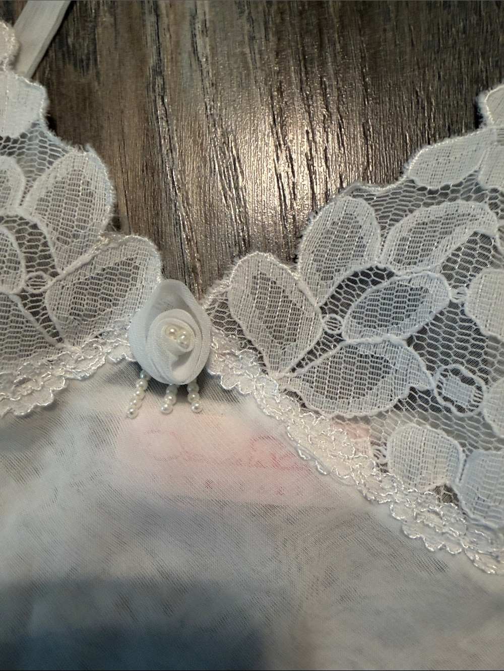 Oscar de la Renta Pink Label White Slip with Pink Logo - Picture 5 of 12